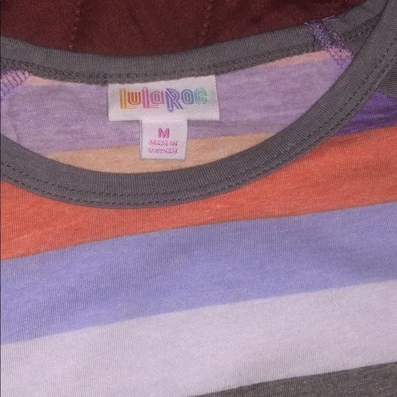 LuLaRoe Multicolor Striped Long Sleeve Tee - Picture 4 of 8